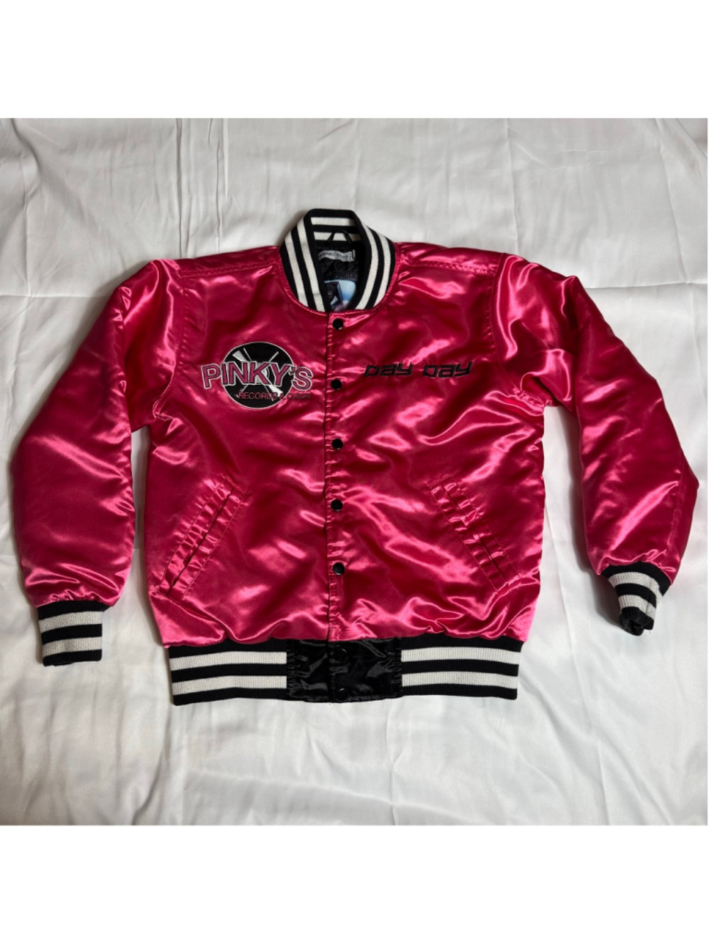Women's Headgear Classics Pinky's Varsity Jacket XS Pink Black